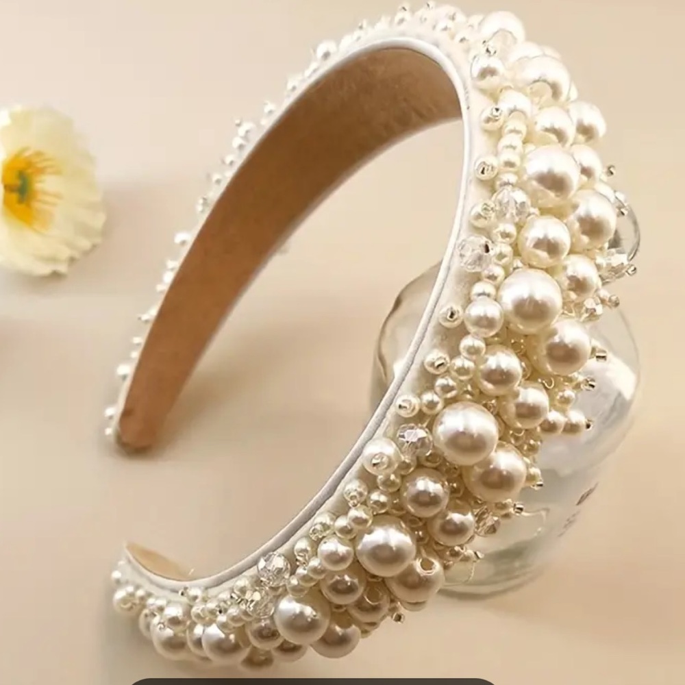 NWT Elegant Boho Faux Pearl Headband